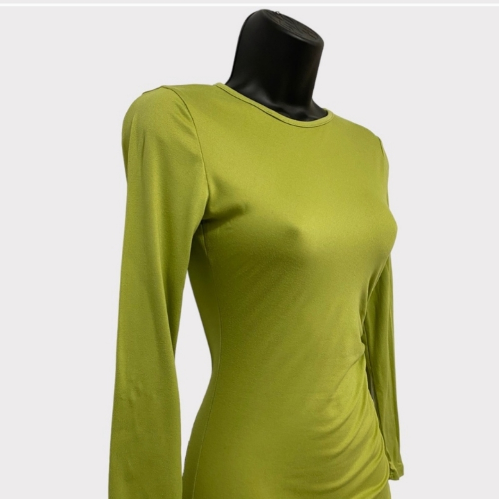 Final $8 Forever 21 "Ruched & Tied Hemline Dress" Sz. S Green. - Picture 2 of 6